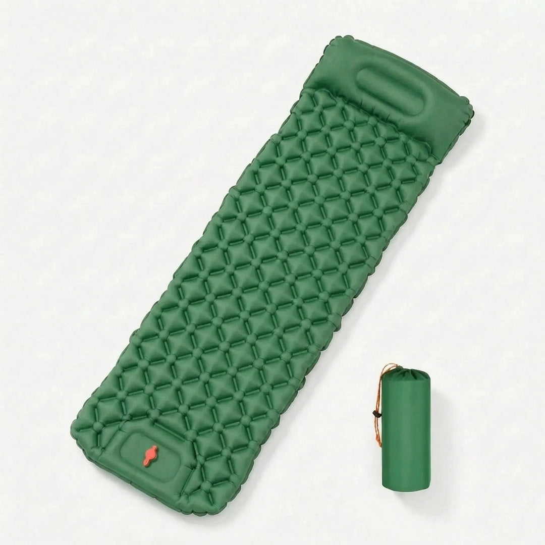 Compact backpacking sleeping pad, unisex design for camping, ultralight and durable for 3-season outdoor use.