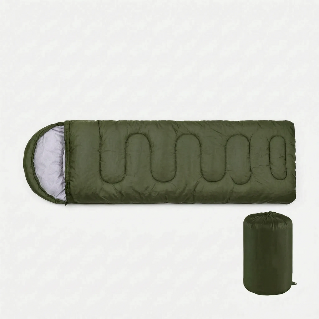 Durable, lightweight envelope sleeping bag for comfortable camping. Essential hiking & backpacking outdoor gear.