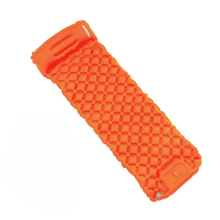 Camping sleeping pad: waterproof, ultralight design with a built-in pump for easy inflation.