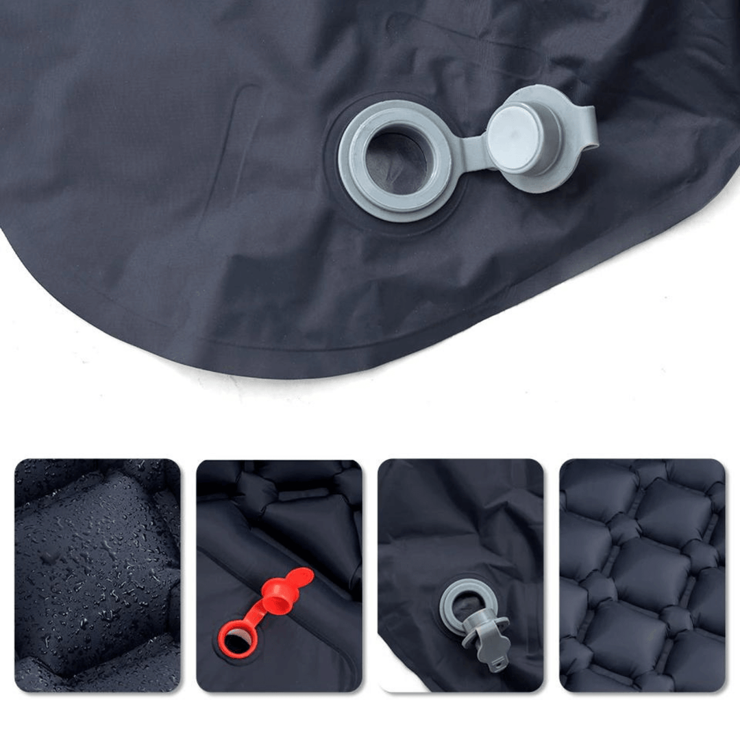Waterproof inflatable camping mat for backpacking, offering superior comfort & easy inflation.