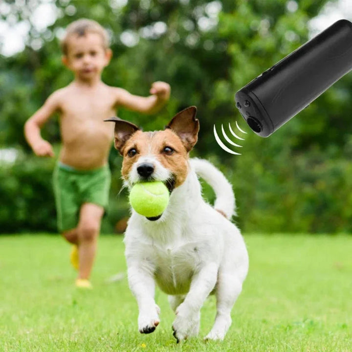 Dog ultrasonic bark control device ensures a quiet home, effective for humane pet training & behavior correction.