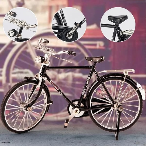 Finished 1:10 scale RetroCycle bike model, perfect vintage desk ornament & collectible decor.