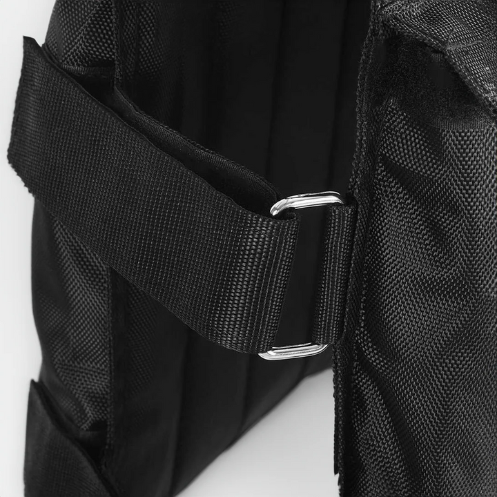 Adjustable 110 lb weighted vest, perfect for bodyweight training, endurance, and home gym workouts.
