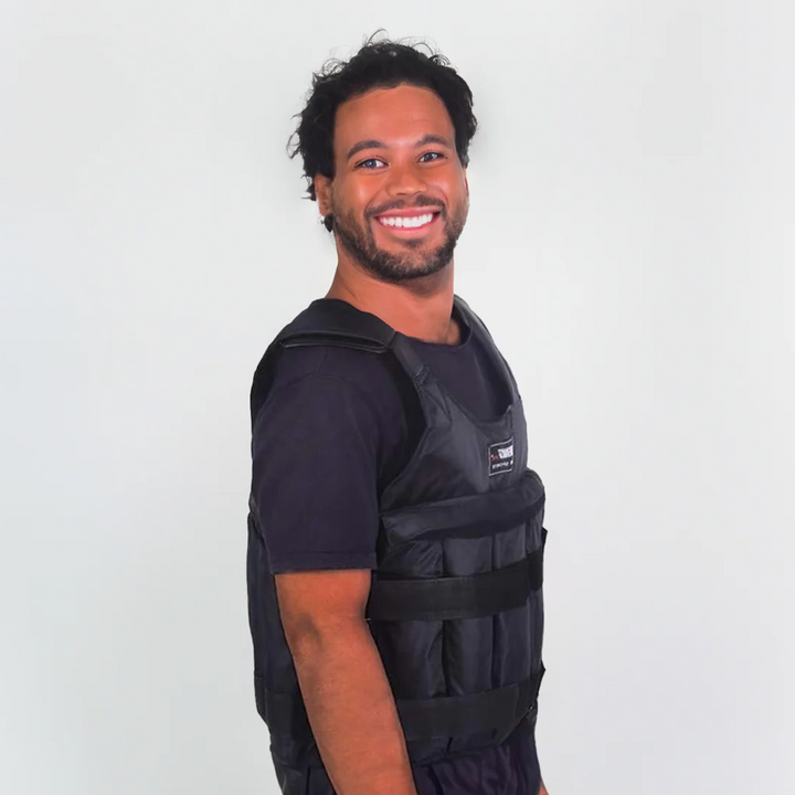 Fitness workout equipment: a versatile 110 lb adjustable weighted vest for unisex exercise and training.