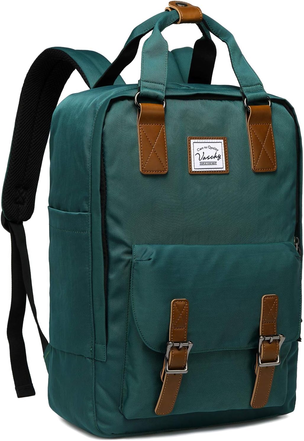UrbanEase 15.6 inch vintage laptop backpack, water-resistant, perfect blend of style and durability.
