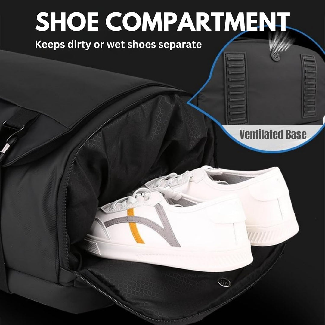 Women's waterproof travel backpack, designed with a secure side-open compartment for 15-inch laptops.