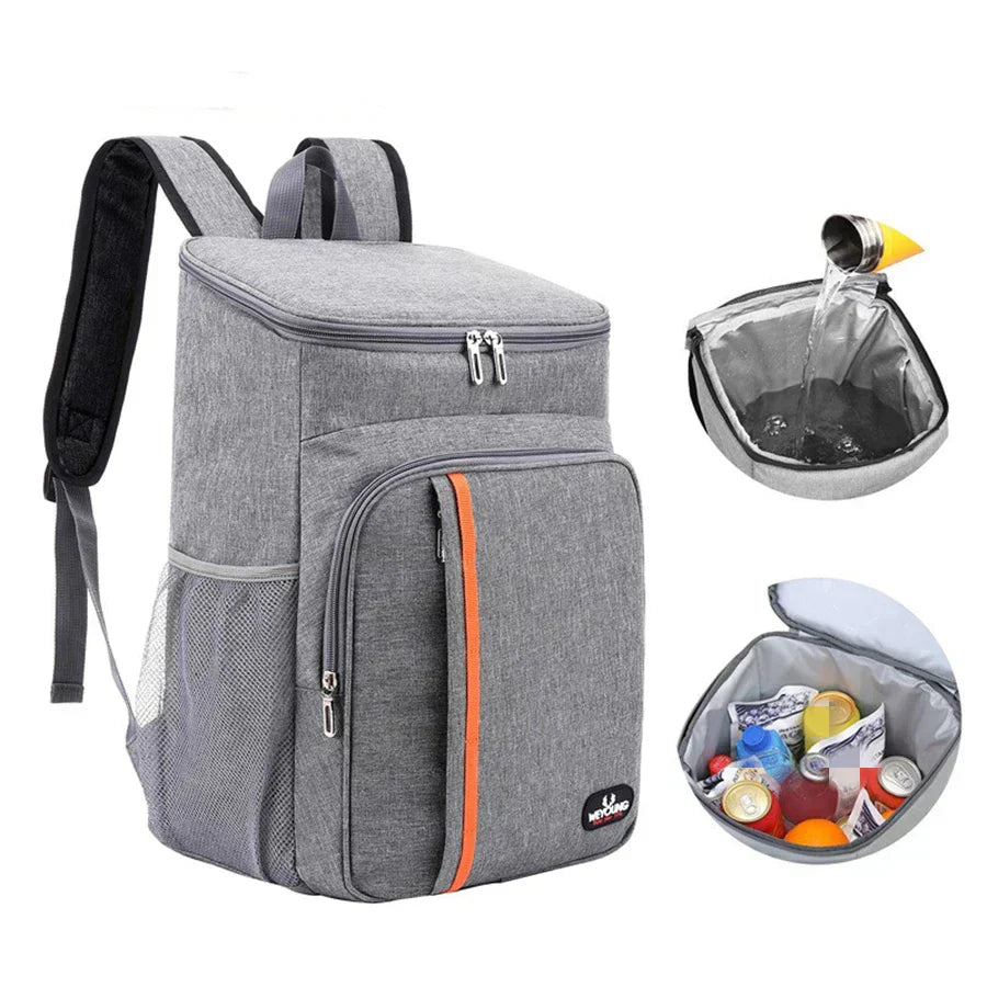 Unisex 18L ChillPack insulated cooler backpack lunch bag, waterproof Oxford fabric, carrying handles