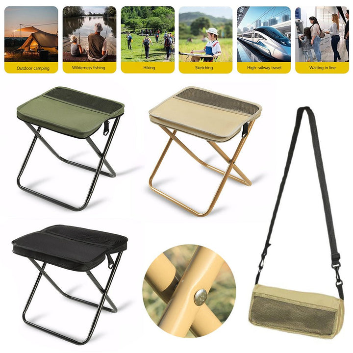 Unisex 2-in-1 folding chair backpack for hiking, camping, and fishing. Lightweight & portable design.
