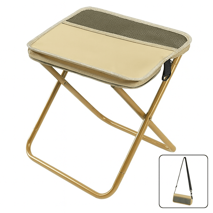 Adventure-ready 2-in-1 folding chair backpack, lightweight & portable, perfect for outdoor hiking.