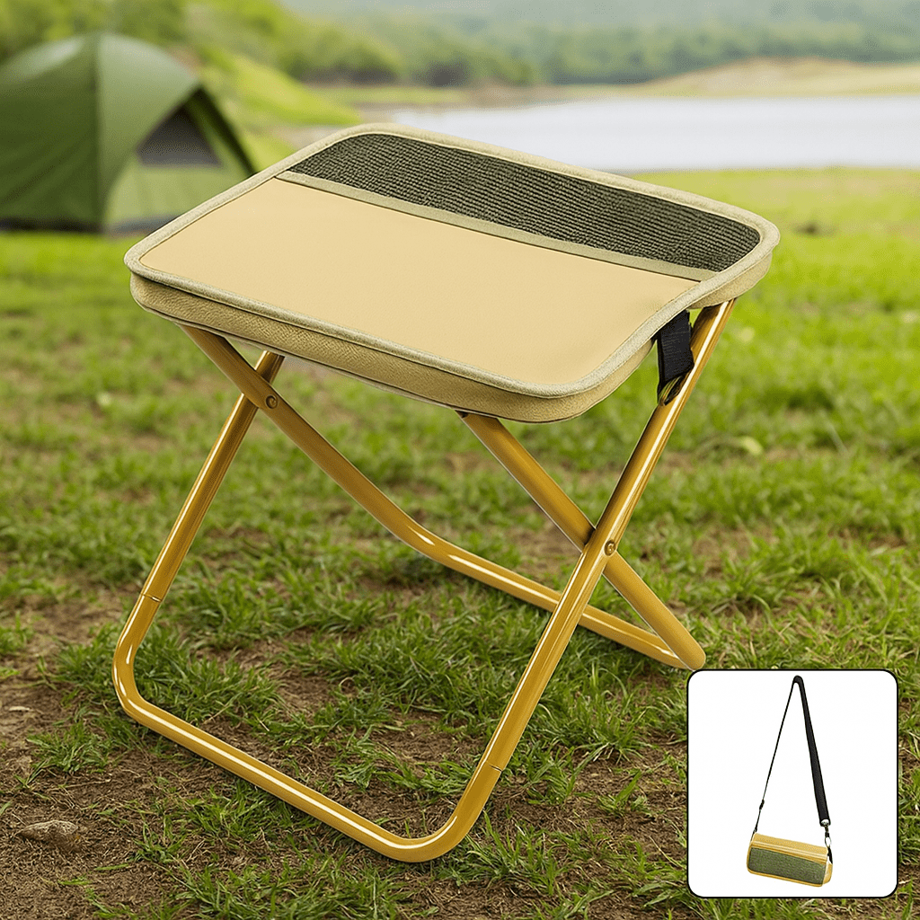 Lightweight folding chair backpack for outdoor adventures, ideal for hiking, fishing, travel gear.