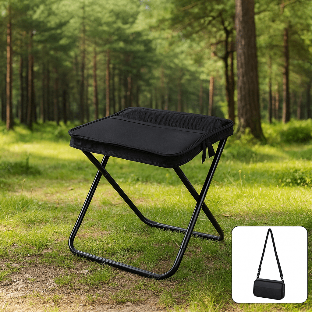 Versatile 2-in-1 outdoor hiking gear: a durable backpack with integrated folding chair for camping.