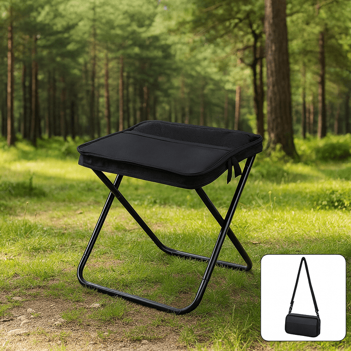 Versatile 2-in-1 outdoor hiking gear: a durable backpack with integrated folding chair for camping.