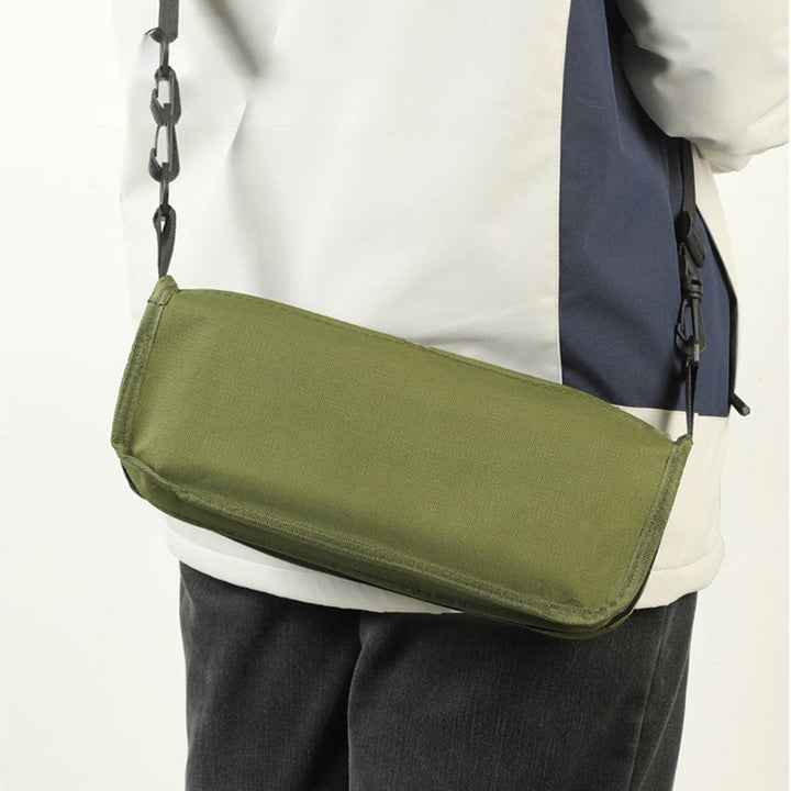 Waterproof trail bag with built-in folding chair, ideal for outdoor adventures, fishing & camping.