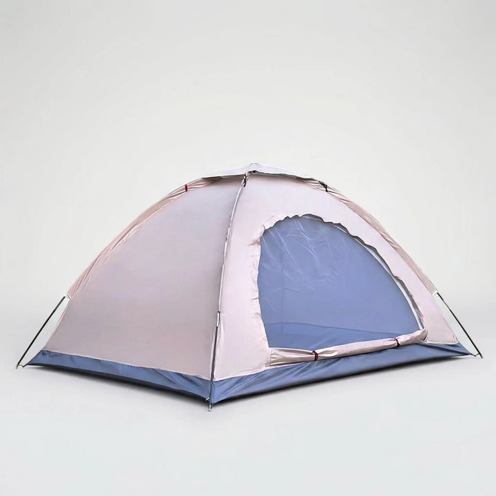 Spacious 2-person camping tent interior for comfortable rest, quick setup & water repellent for trips.