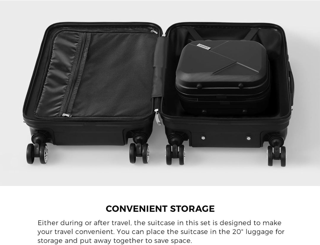 Travel in style with this durable 2-piece hardshell luggage set, featuring TSA lock and smooth rolling wheels