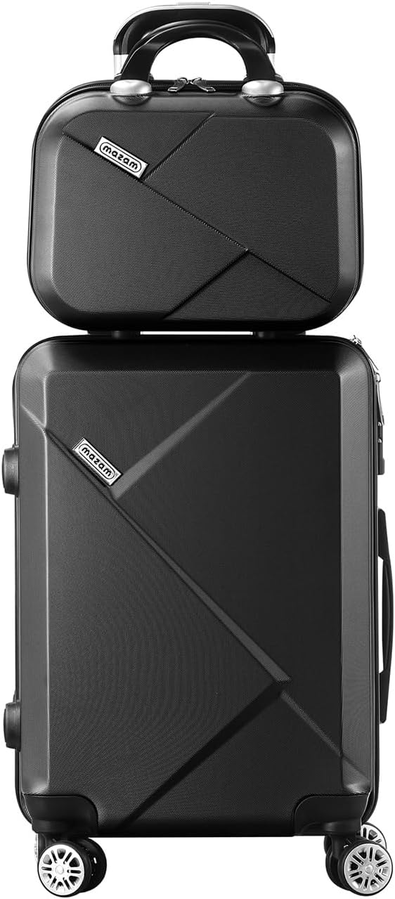 Essential travel gear: 2-piece hardshell luggage set with carry-on & checked, TSA lock, spinner wheels