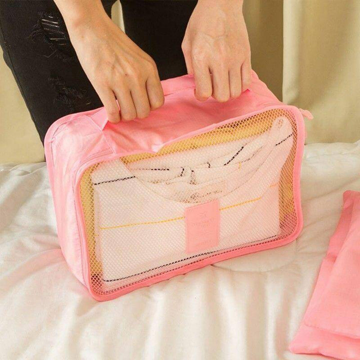 Set of two packing cubes, one large and one medium, for travel storage