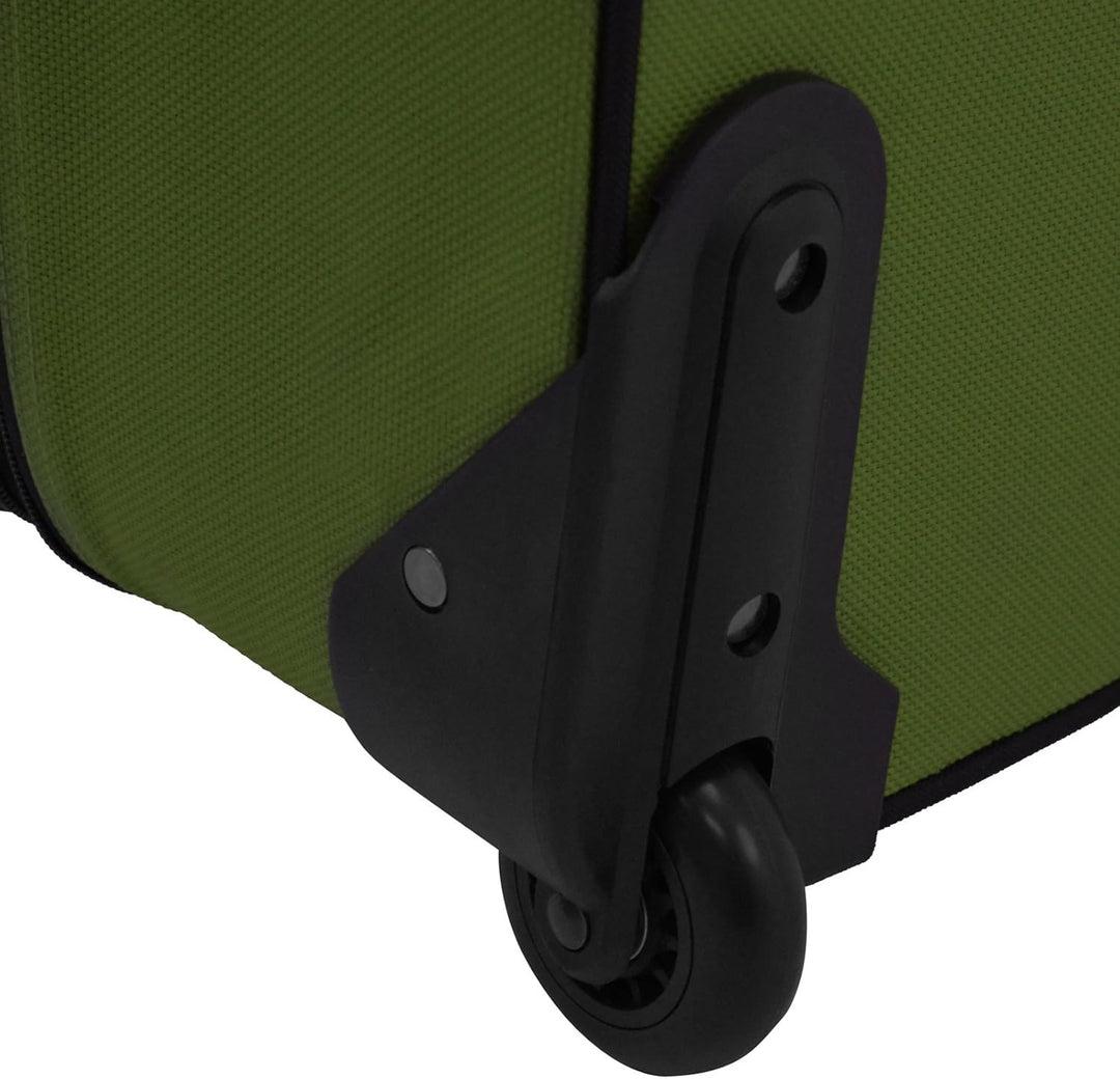 Top down view of the lightweight carry-on next to the coordinating tote bag, ready for travel