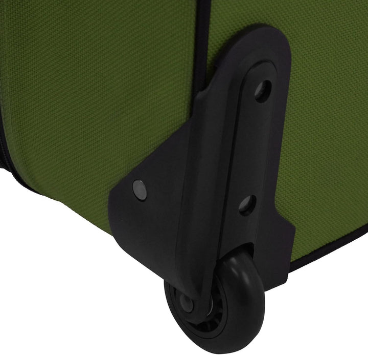Top down view of the lightweight carry-on next to the coordinating tote bag, ready for travel
