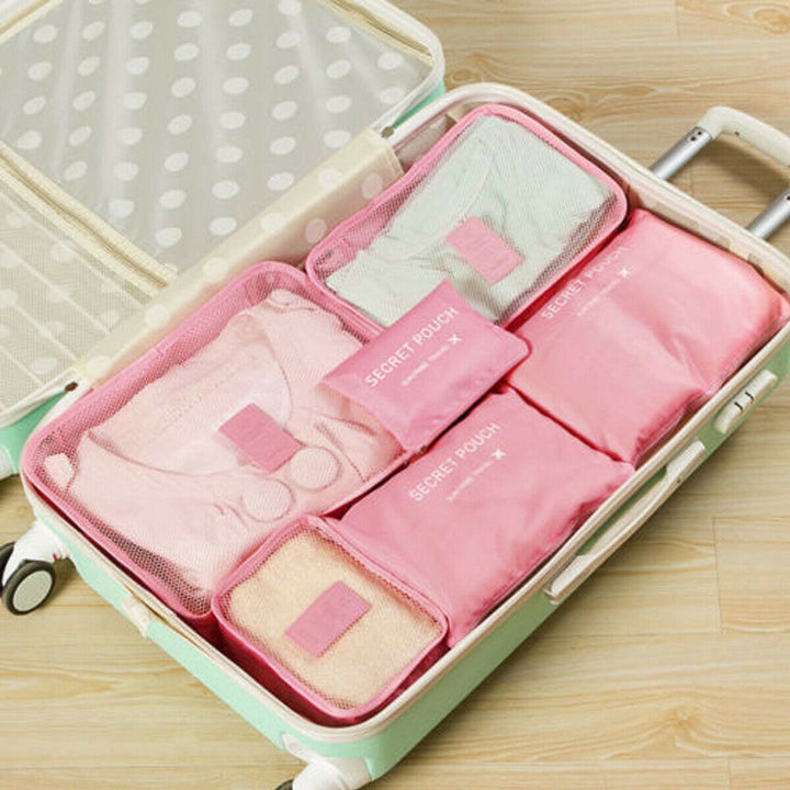 Get organized: Unisex 2-set luggage packing cubes. Smart space-saving travel storage solution.
