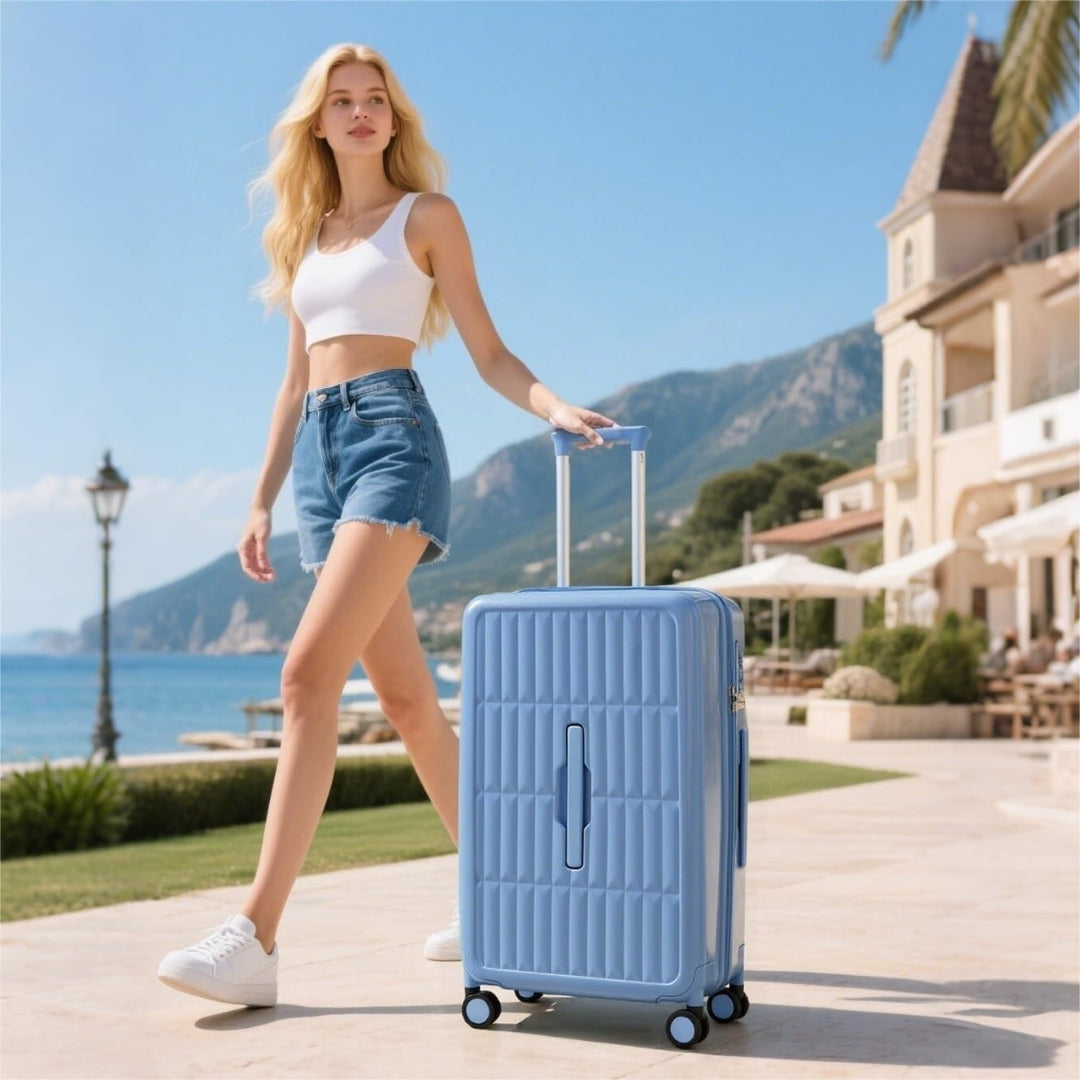 Essential 20-inch lightweight hardshell luggage for stress-free airline travel and comfortable handling.