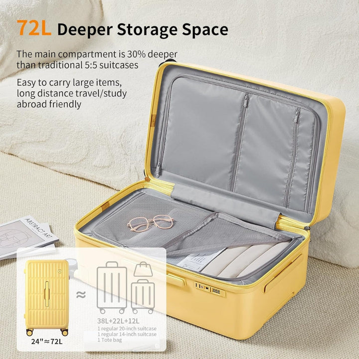 Effortless mobility with this 20-inch hardshell spinner luggage, airline-approved for modern travelers.