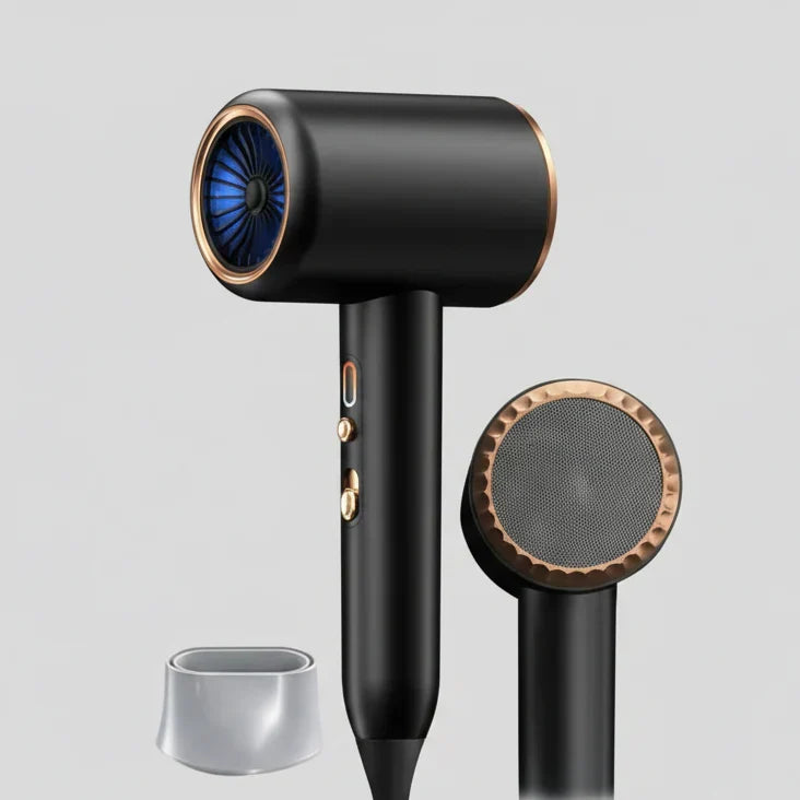 Powerful unisex hair dryer with ionic tech for quick drying, frizz control, & smooth, healthy hair.