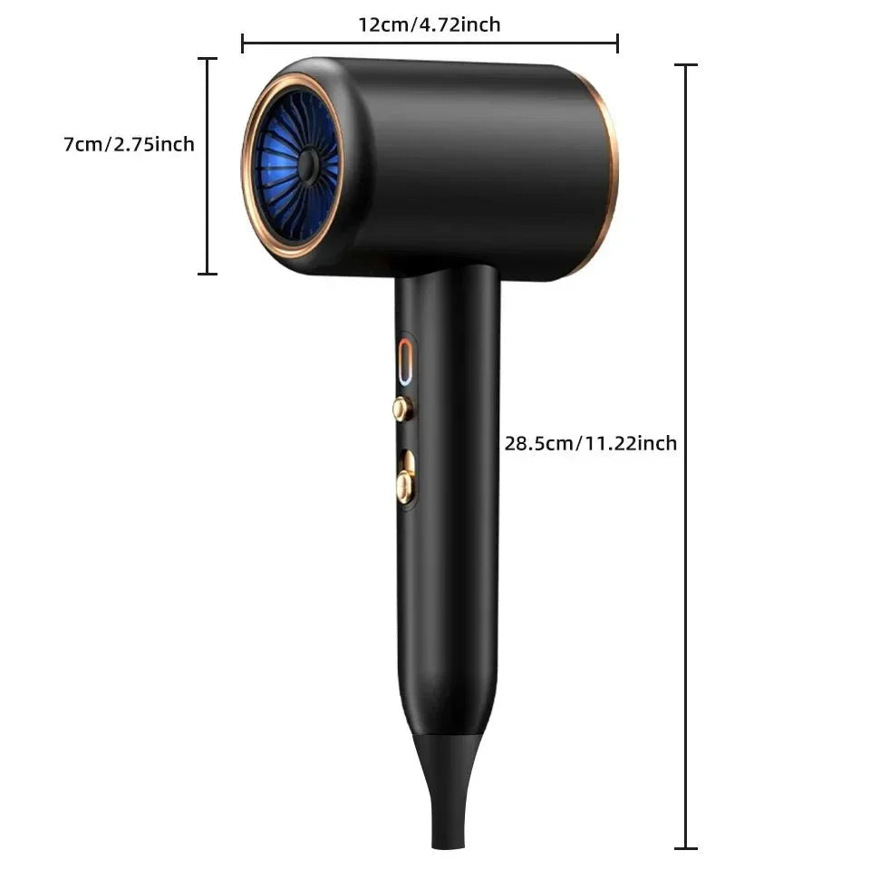 Unisex 2400W ionic hair dryer for smooth, frizz-free styling. Ideal for all hair types. Fast drying.
