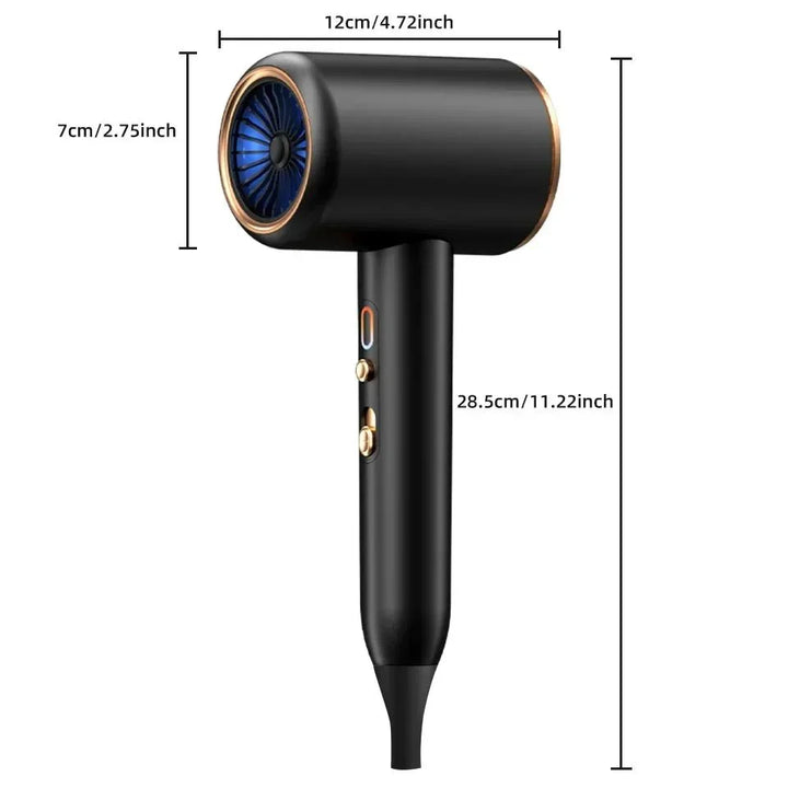 Unisex 2400W ionic hair dryer for smooth, frizz-free styling. Ideal for all hair types. Fast drying.