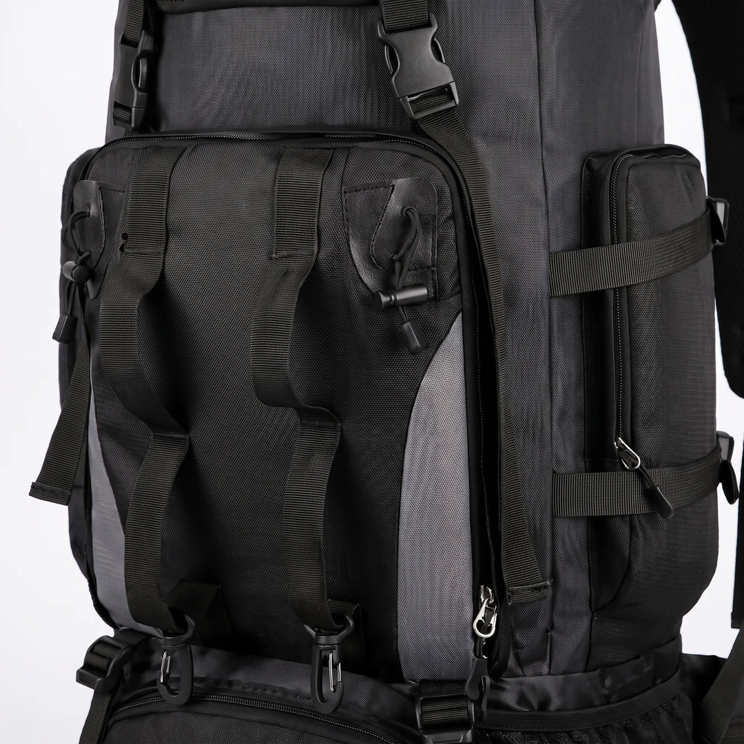Versatile unisex 24-gallon hiking backpack, designed for comfort and ample storage on long outdoor adventures.
