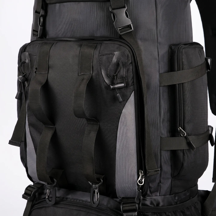 Versatile unisex 24-gallon hiking backpack, designed for comfort and ample storage on long outdoor adventures.