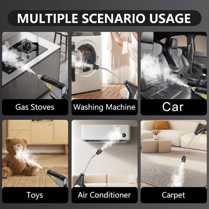 Chemical-free 2500W heavy duty steam cleaner deep cleaning kitchen tiles and grout.