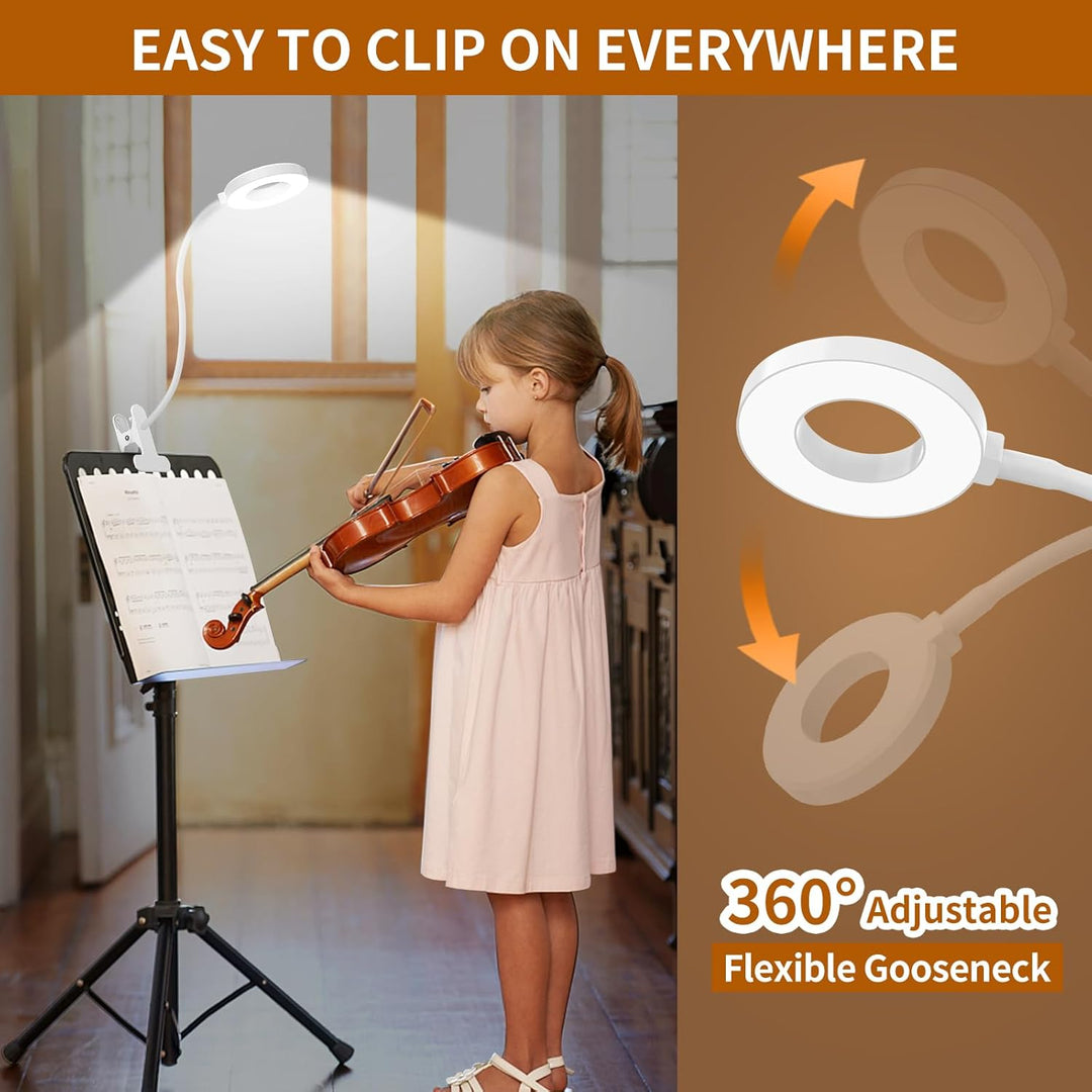 Innovative 3-color LED task light with flexible gooseneck, easily adjustable