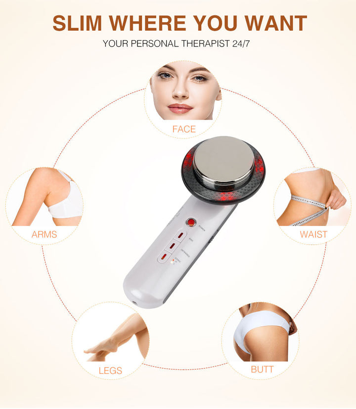 Using the SlimShape 3-in-1 device to reduce cellulite, tighten skin, & remove fat for a smoother body.