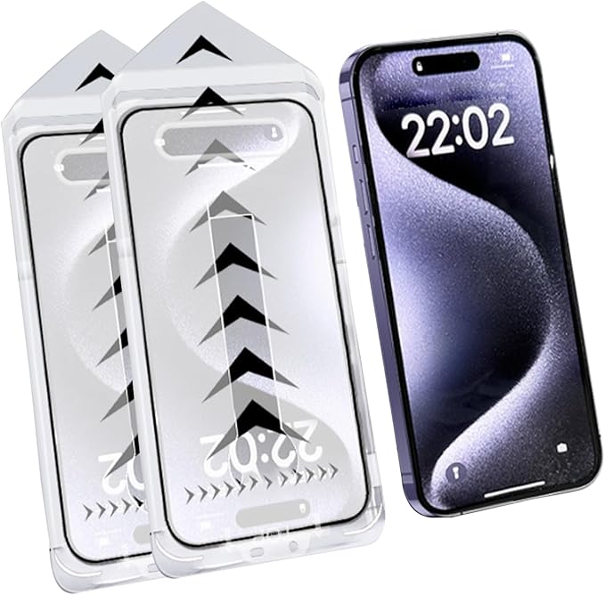 Unisex 3-in-1 iPhone privacy screen protector. Tempered glass with anti-scratch & anti-fingerprint features.
