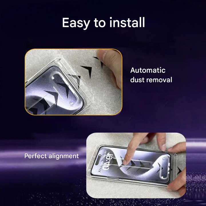 iPhone with an iShield Privacy screen protector applied, offering full-screen protection & privacy.