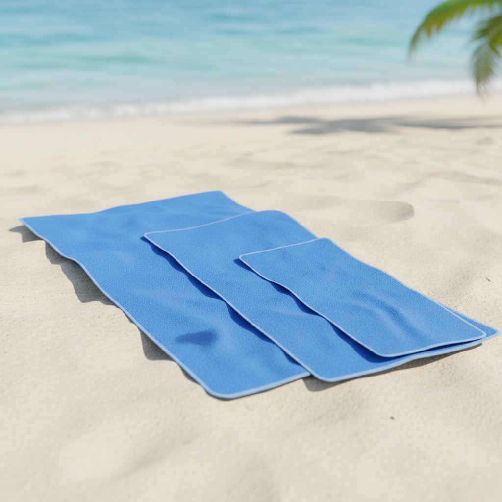 Unisex 3-piece quick dry microfiber towel set, compact for travel or gym
