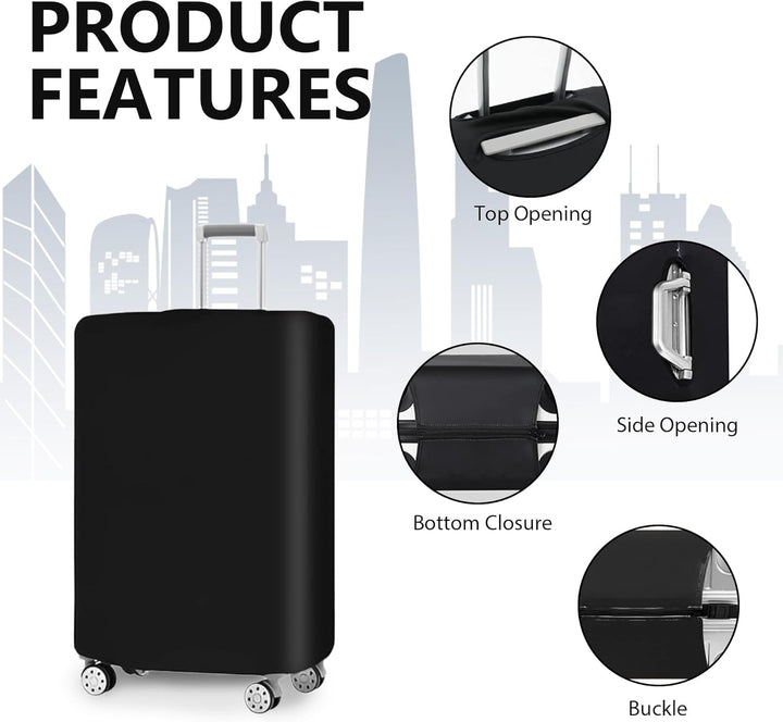 Close-up of a stretchable luggage cover, part of a 3-piece set for suitcase protection
