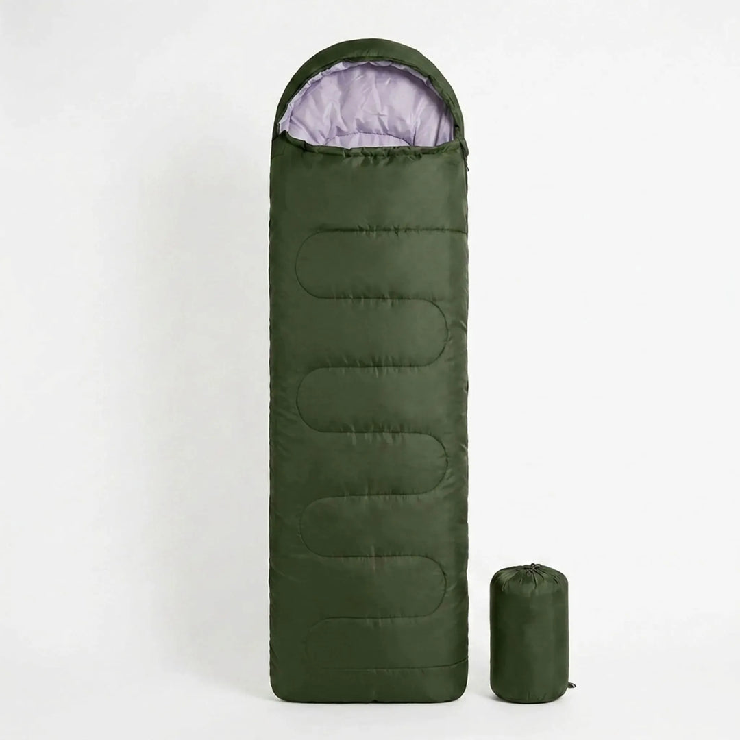 Compact, lightweight 3-season sleeping bag ideal for travel, backpacking, and hiking adventures.