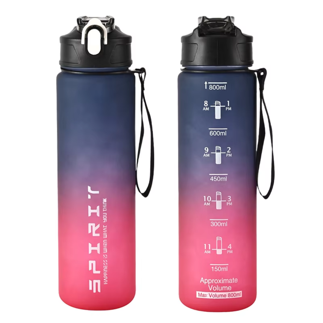 Unisex 1L sports water bottle, leakproof and durable, ideal for active hydration in gym & outdoors.