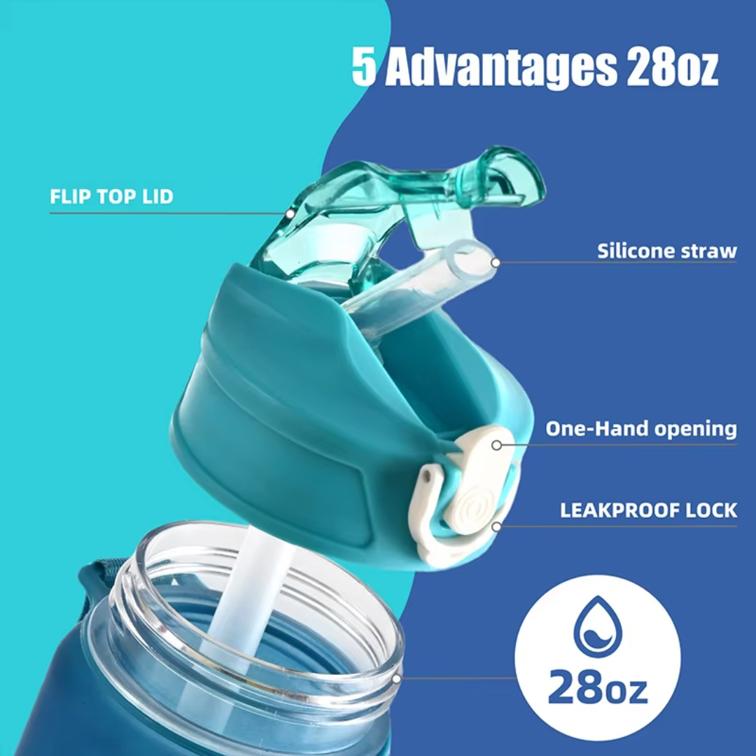 Unisex 1L water bottle for active lifestyles, leakproof, durable, perfect for gym, fitness & outdoor.