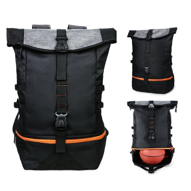 Unisex 35L nylon travel backpack, a versatile sports bag and gym bag for all your adventures.