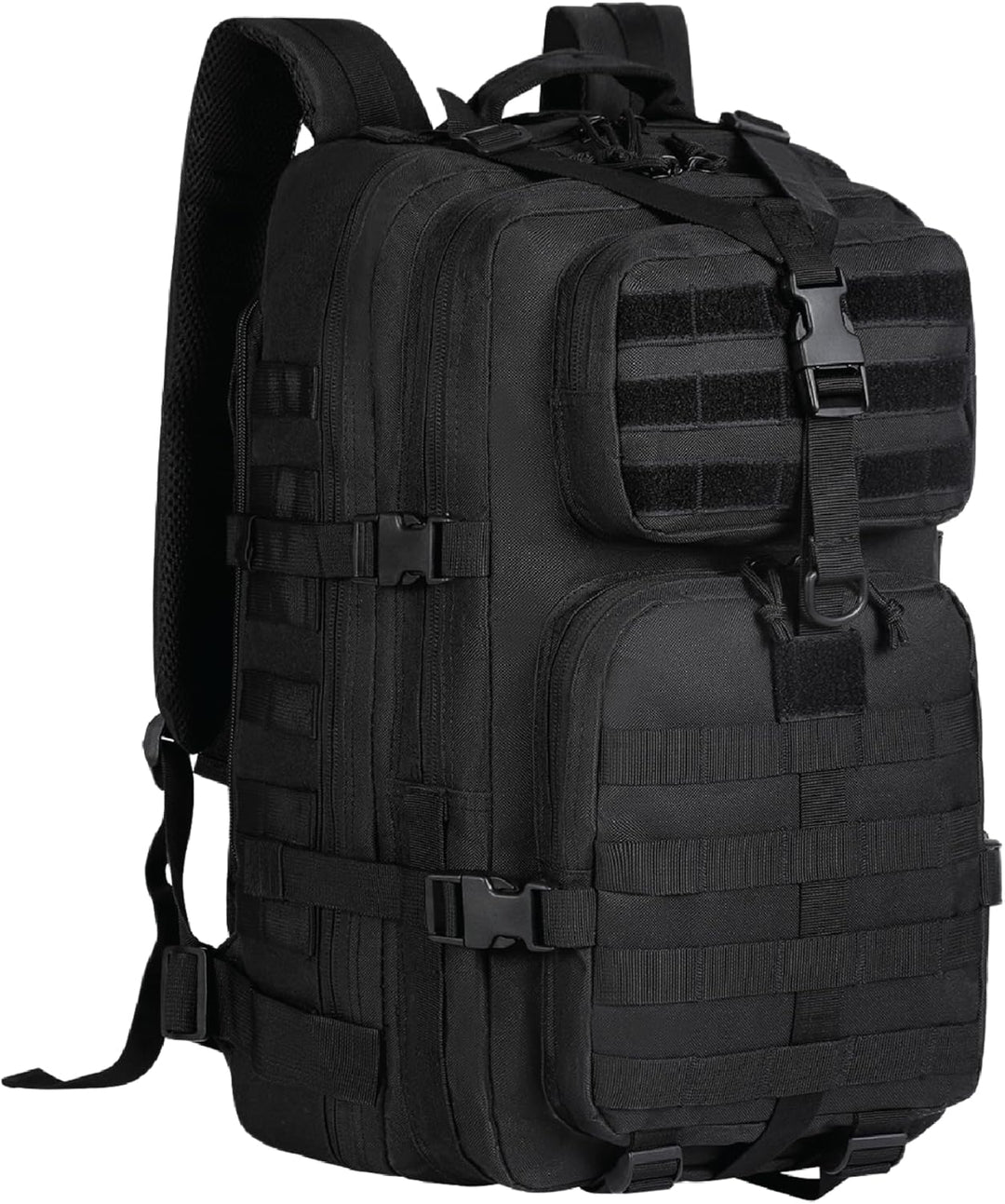 Spacious 35L outdoor tactical daypack for hiking, camping, & travel; offering ample storage & rugged durability.