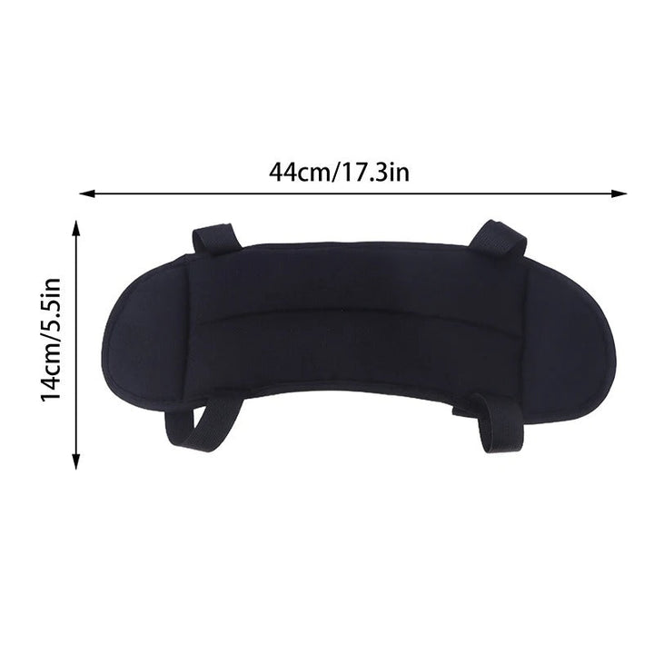 Memory foam neck pillow and eye mask, a portable travel accessory for sleep comfort.