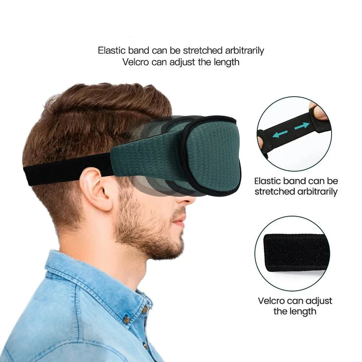 Comfortable unisex 3D sleep mask, perfect for relaxation & achieving deep, restful sleep.