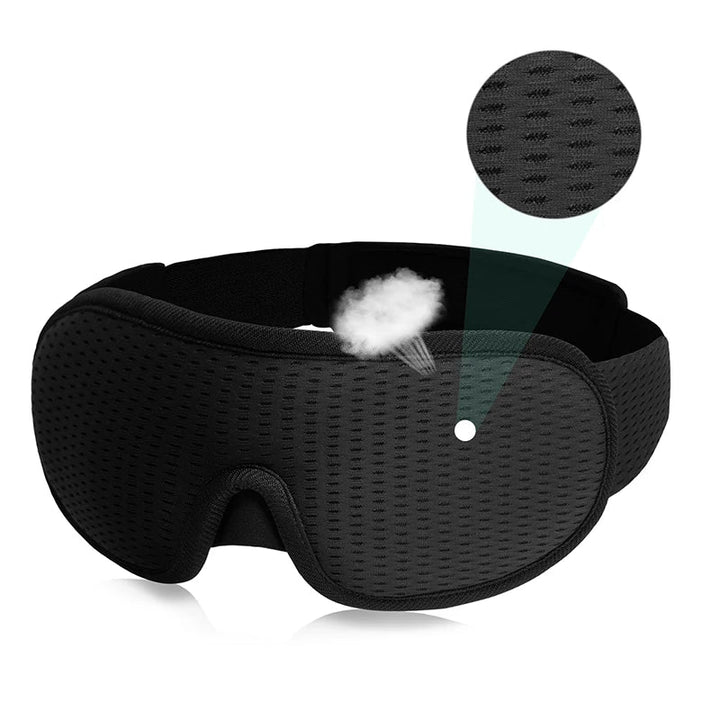 Travel essential: lightweight 3D contoured eye mask ensures comfortable, light-blocked sleep anywhere.