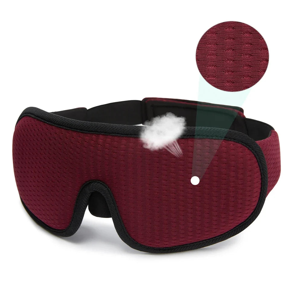 Soft, 3D contoured sleep mask designed for ultimate eye comfort & complete light blocking.