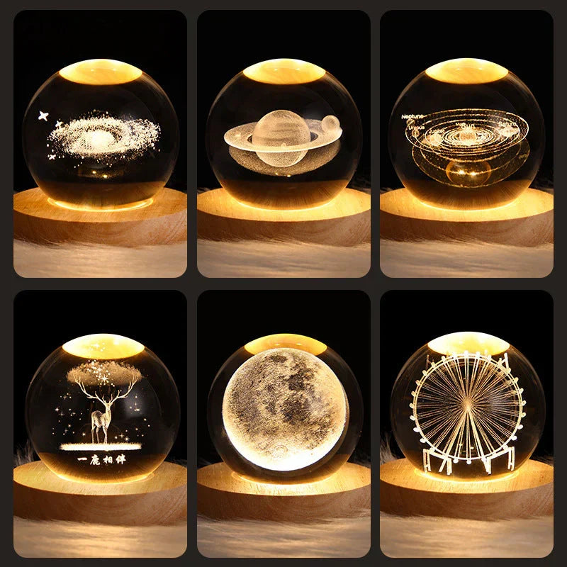 GlowCryst Unisex 3D Crystal Mood Lamp, a unique bedroom night light offering a soothing ambiance.