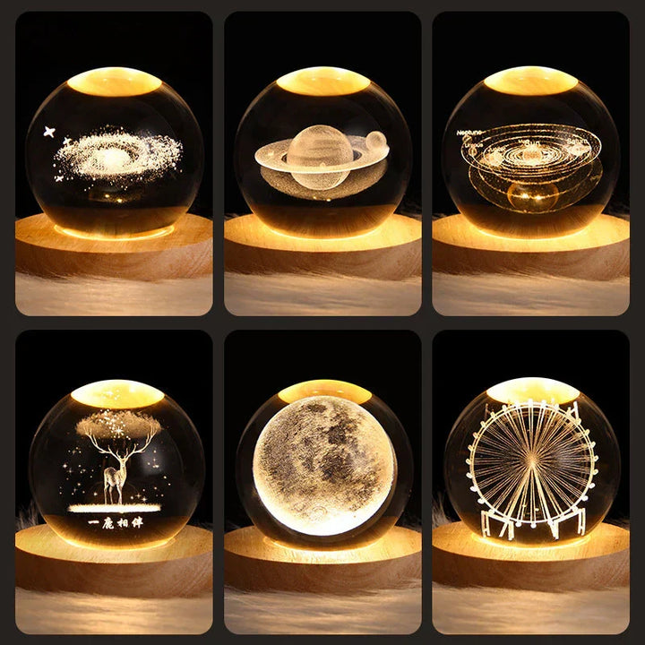 GlowCryst Unisex 3D Crystal Mood Lamp, a unique bedroom night light offering a soothing ambiance.