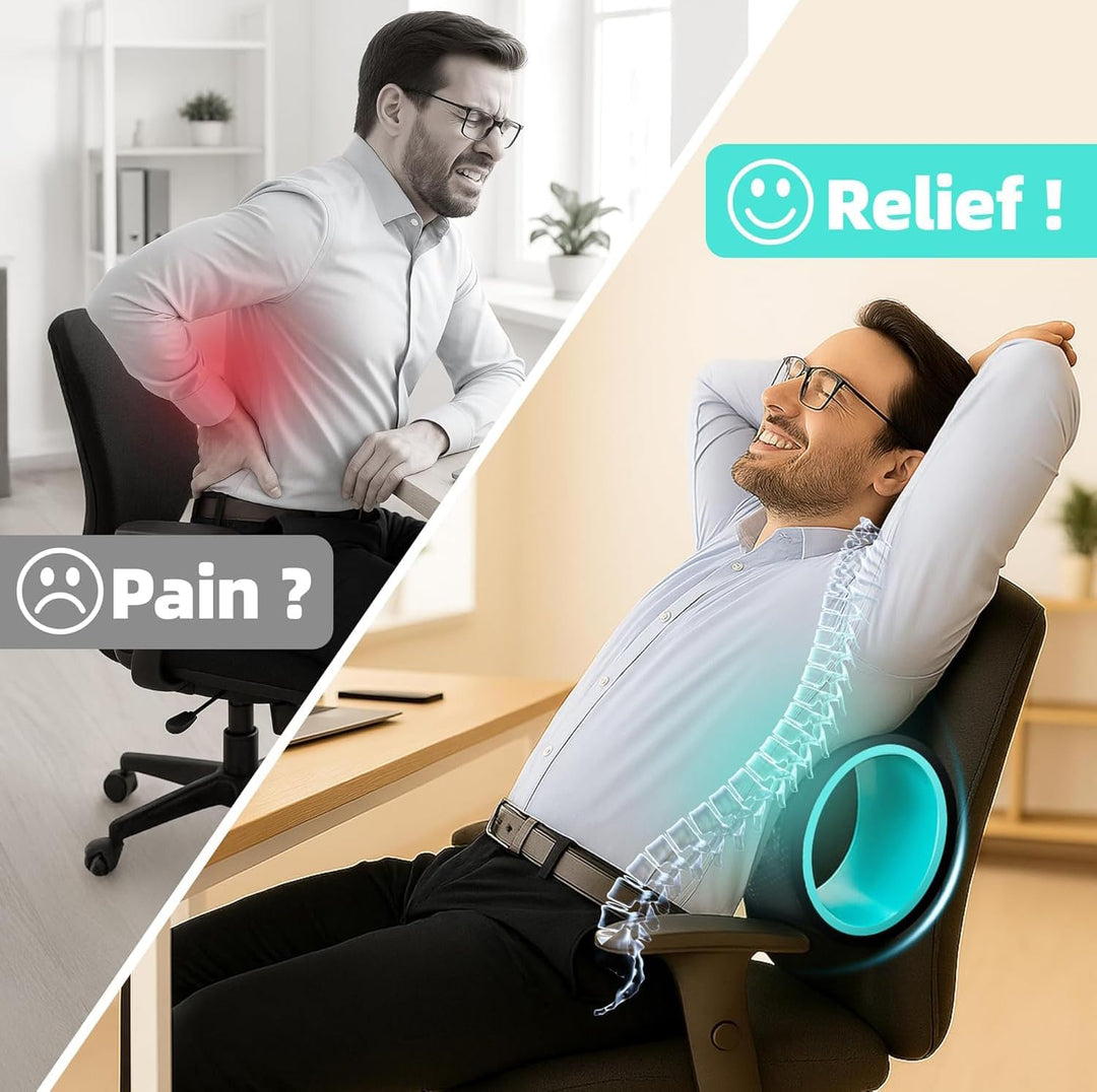 Four-pack Artheva back roller wheels & yoga blocks, ideal for pain and muscle relief.